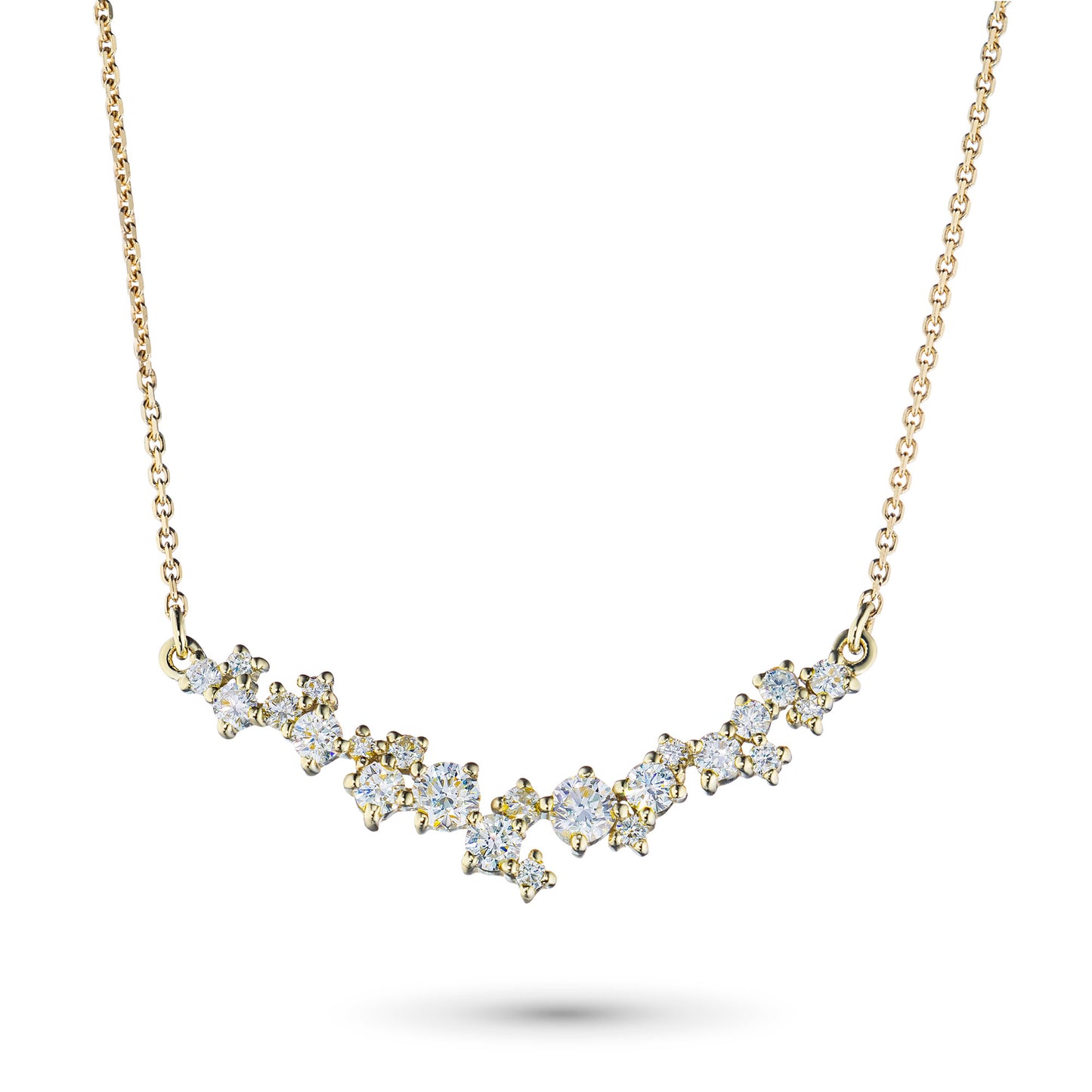 14K Yellow Gold Necklace with Lab-Created Diamonds 4.240 CT.TW