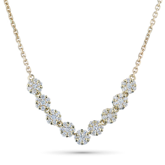 14K Yellow Gold Necklace with Natural Diamonds 37.890 CT.TW
