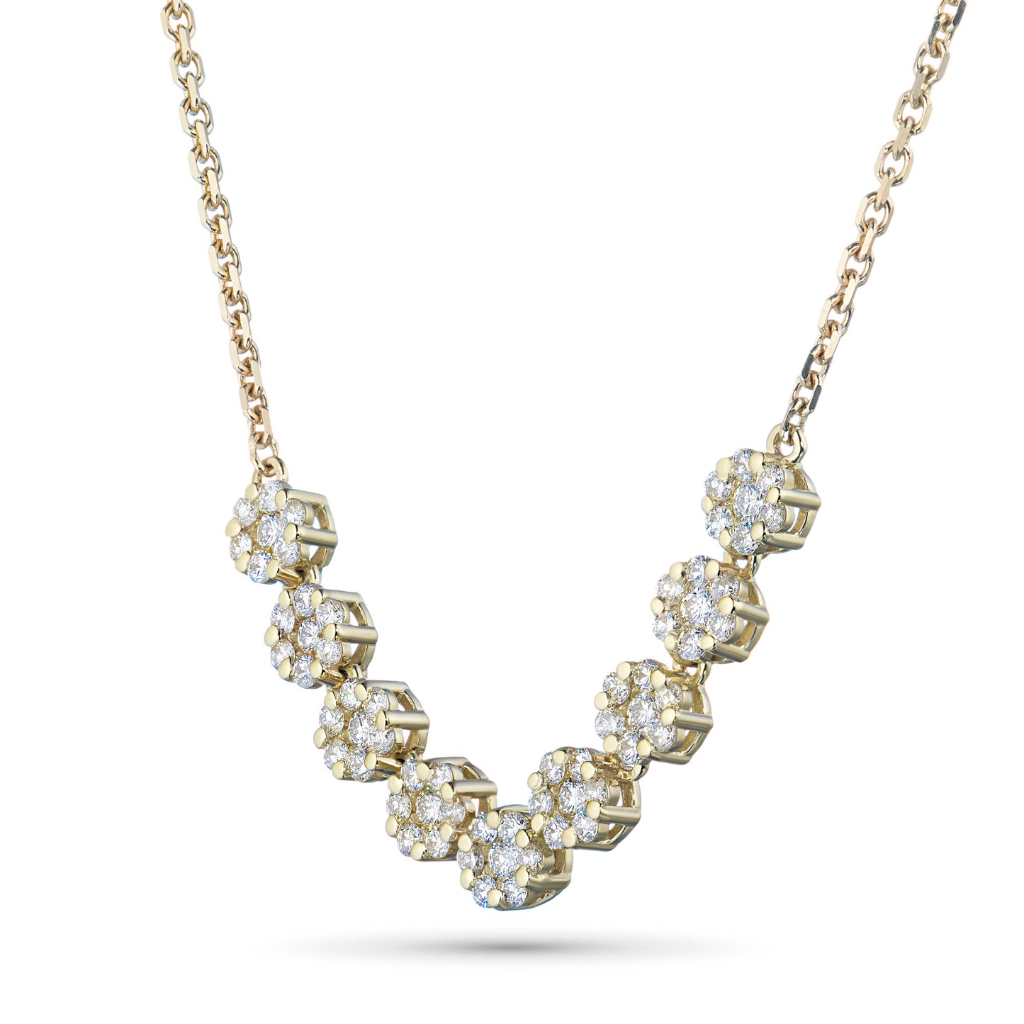 14K Yellow Gold Necklace with Natural Diamonds 37.890 CT.TW
