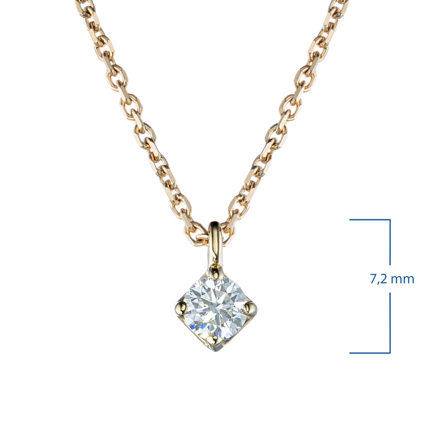 14K Yellow Gold Necklace with Lab-Created Diamonds 0.510 CT.TW