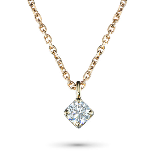14K Yellow Gold Necklace with Natural Diamonds 1.000 CT.TW