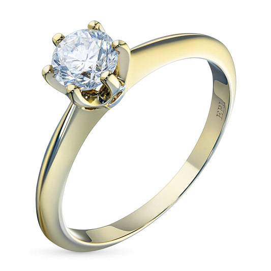 14K Yellow Gold Ring with Natural Diamonds 0.500 CT.TW