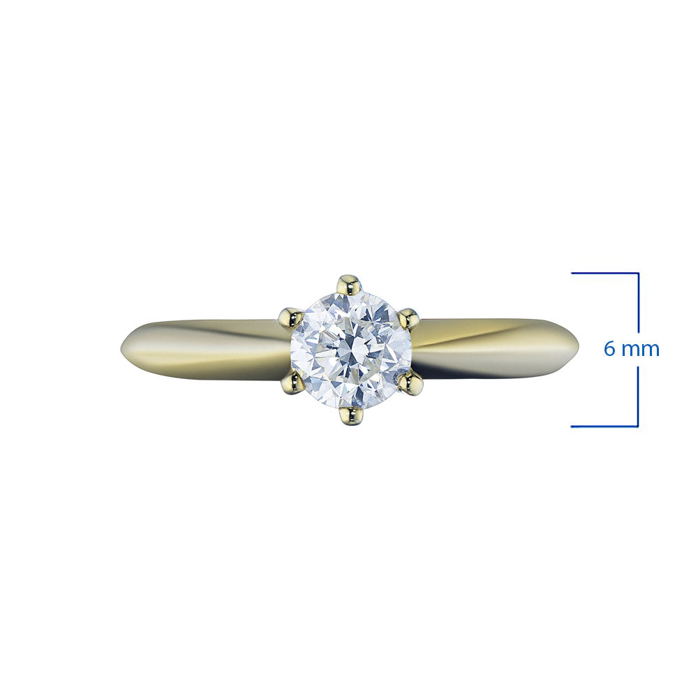 14K Yellow Gold Ring with Natural Diamonds 0.500 CT.TW