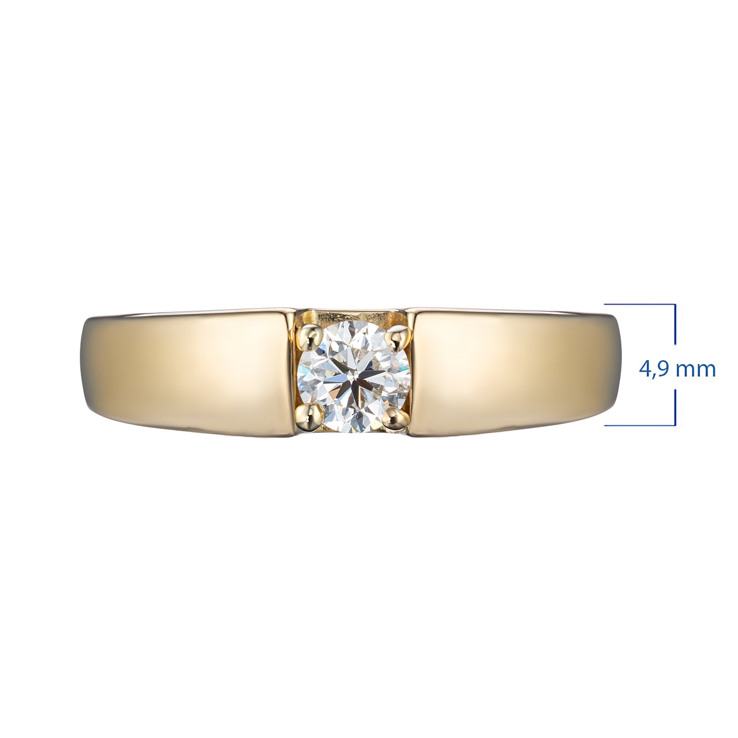 14K Yellow Gold Ring with Lab-Created Diamonds 0.860 CT.TW