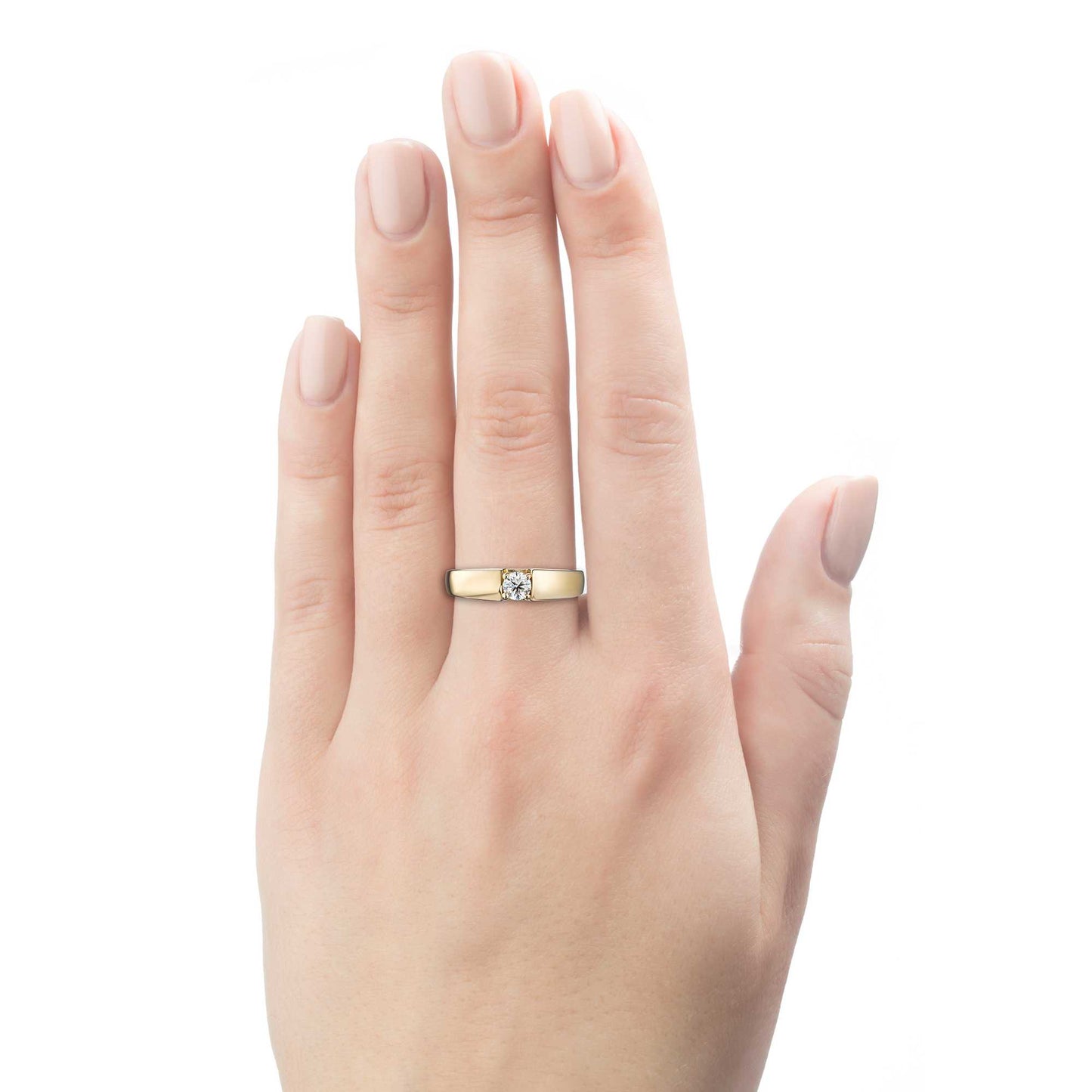 14K Yellow Gold Ring with Lab-Created Diamonds 0.860 CT.TW