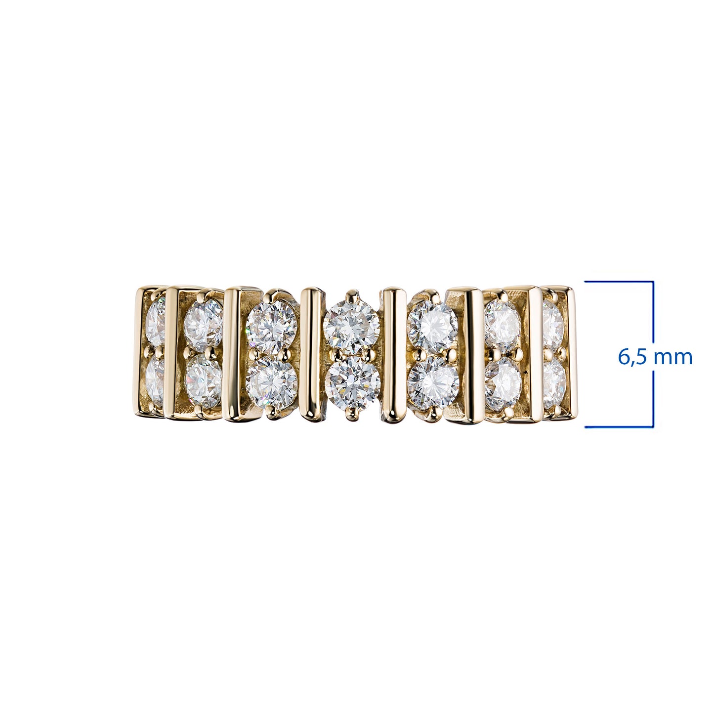 14K Yellow Gold Ring with Lab-Created Diamonds 1.180 CT.TW