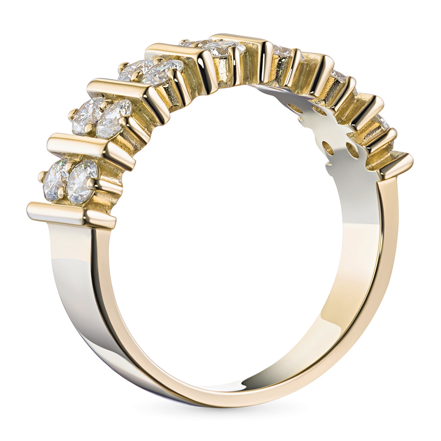 14K Yellow Gold Ring with Lab-Created Diamonds 1.180 CT.TW