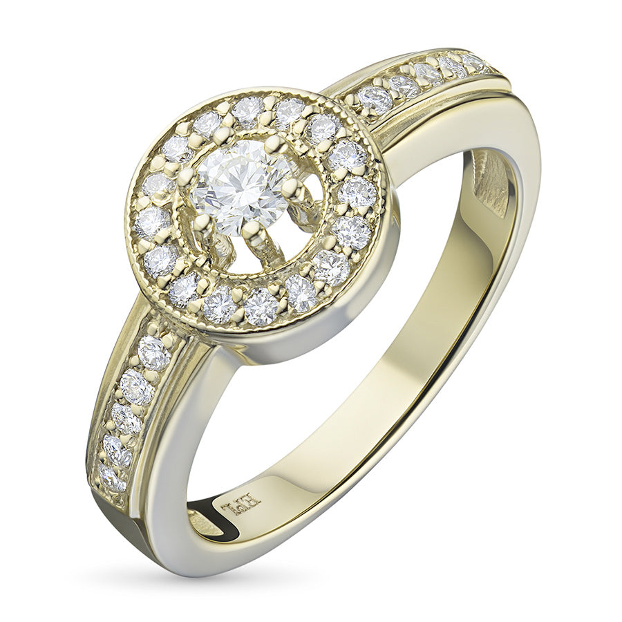 14K Yellow Gold Ring with Natural Diamonds 2.480 CT.TW