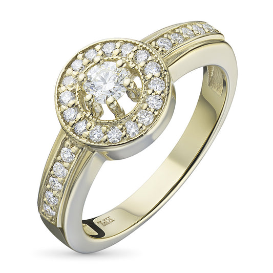 14K Yellow Gold Ring with Natural Diamonds 2.480 CT.TW