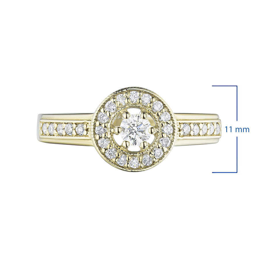 14K Yellow Gold Ring with Natural Diamonds 2.480 CT.TW