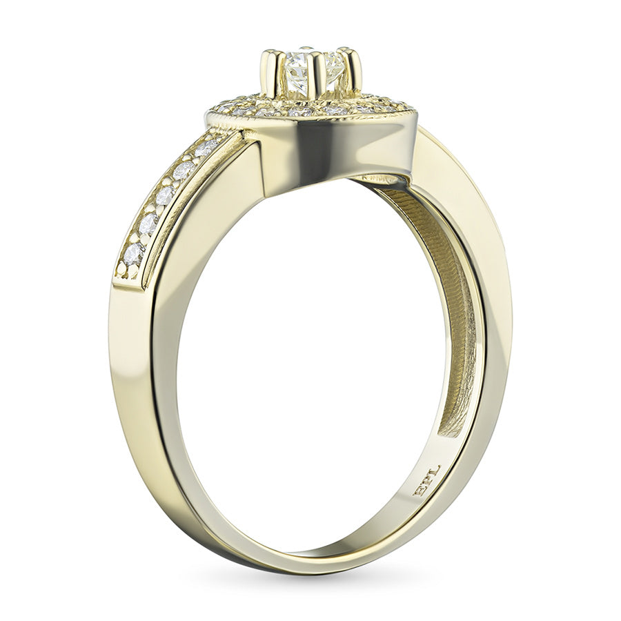 14K Yellow Gold Ring with Natural Diamonds 2.480 CT.TW