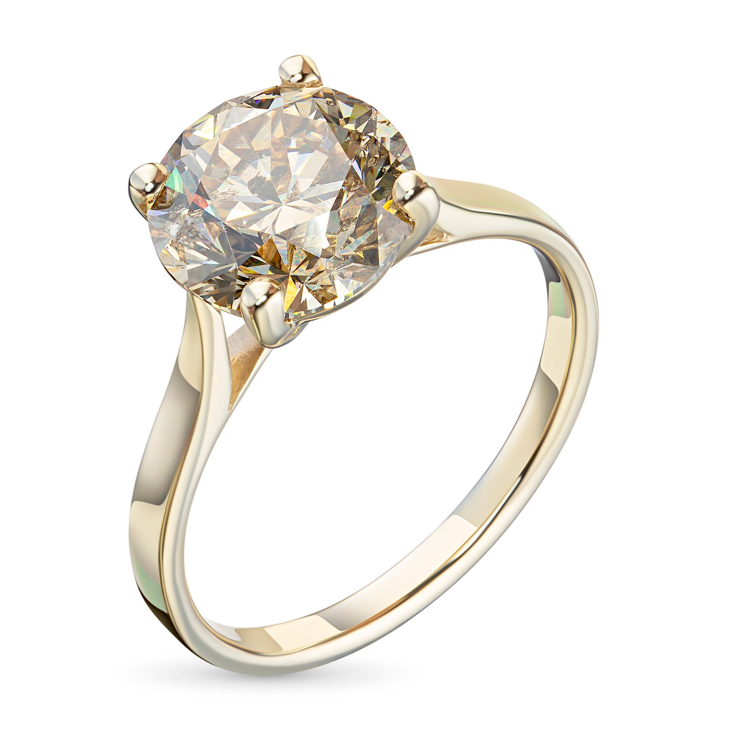 14K Yellow Gold Ring with Lab-Created Diamonds 0.300 CT.TW