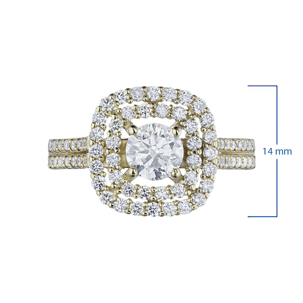 14K Yellow Gold Ring with Lab-Created Diamonds 30.270 CT.TW