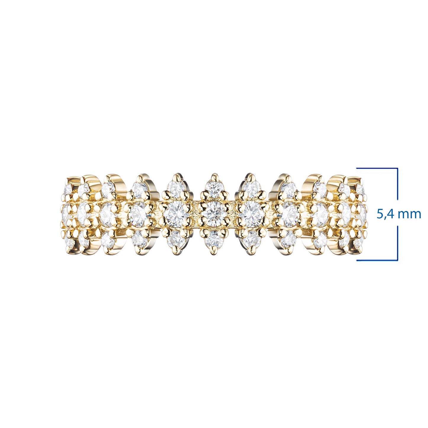 14K Yellow Gold Ring with Natural Diamonds 7.600 CT.TW