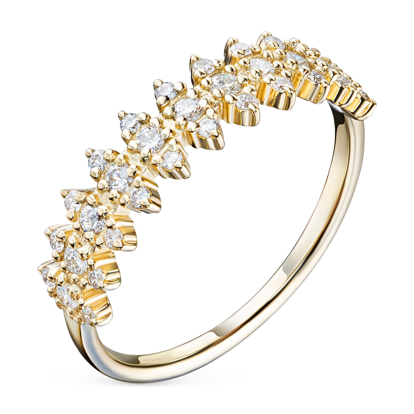 14K Yellow Gold Ring with Natural Diamonds 7.600 CT.TW