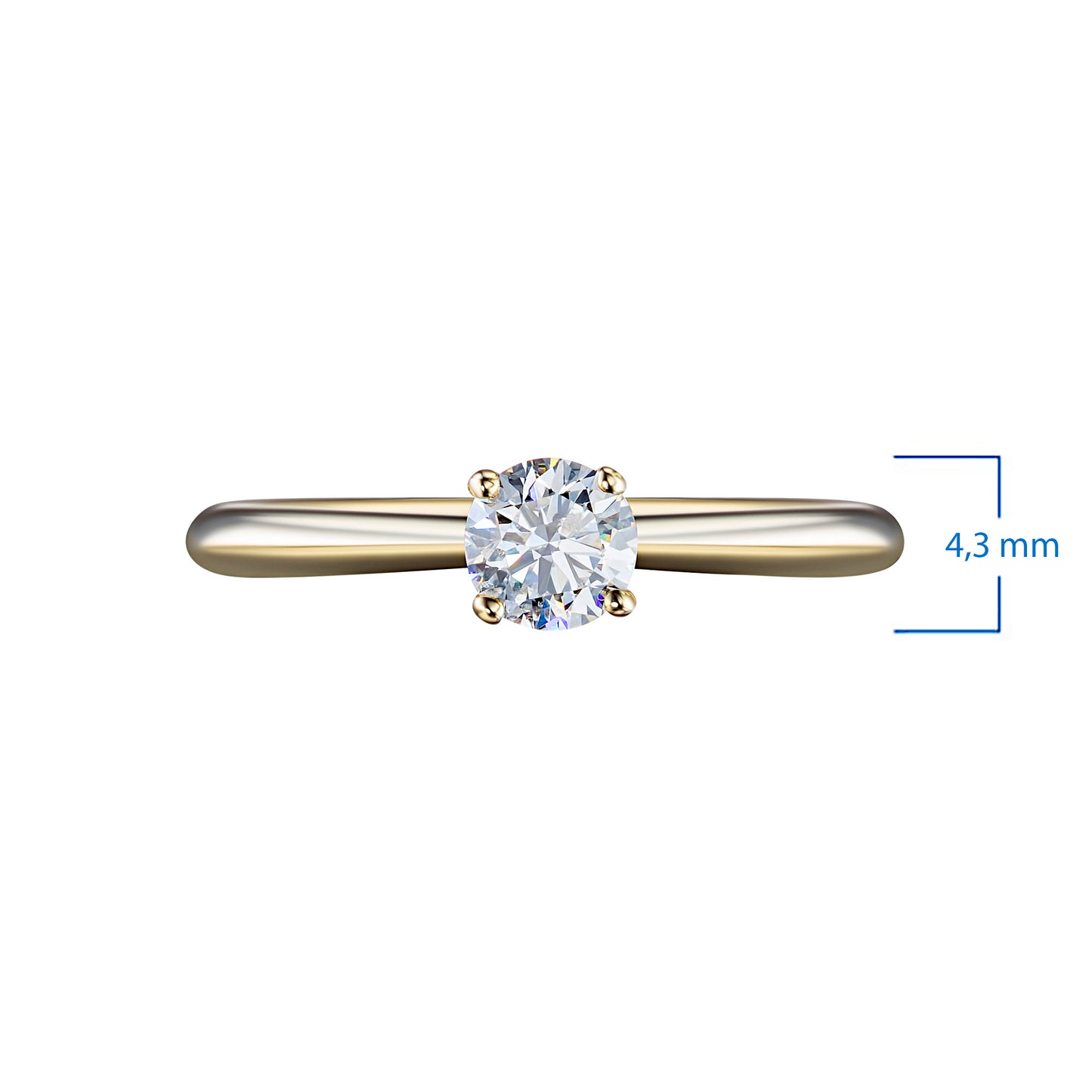 14K Yellow Gold Ring with Natural Diamonds 0.300 CT.TW