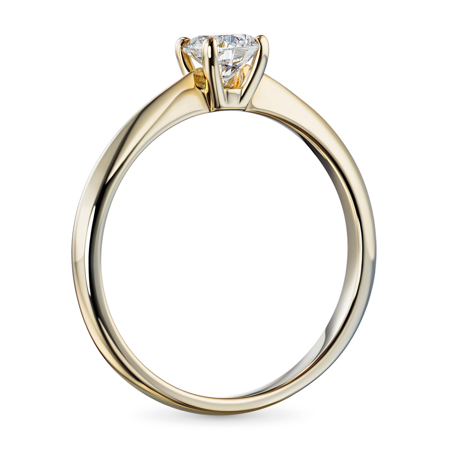 14K Yellow Gold Ring with Natural Diamonds 0.300 CT.TW