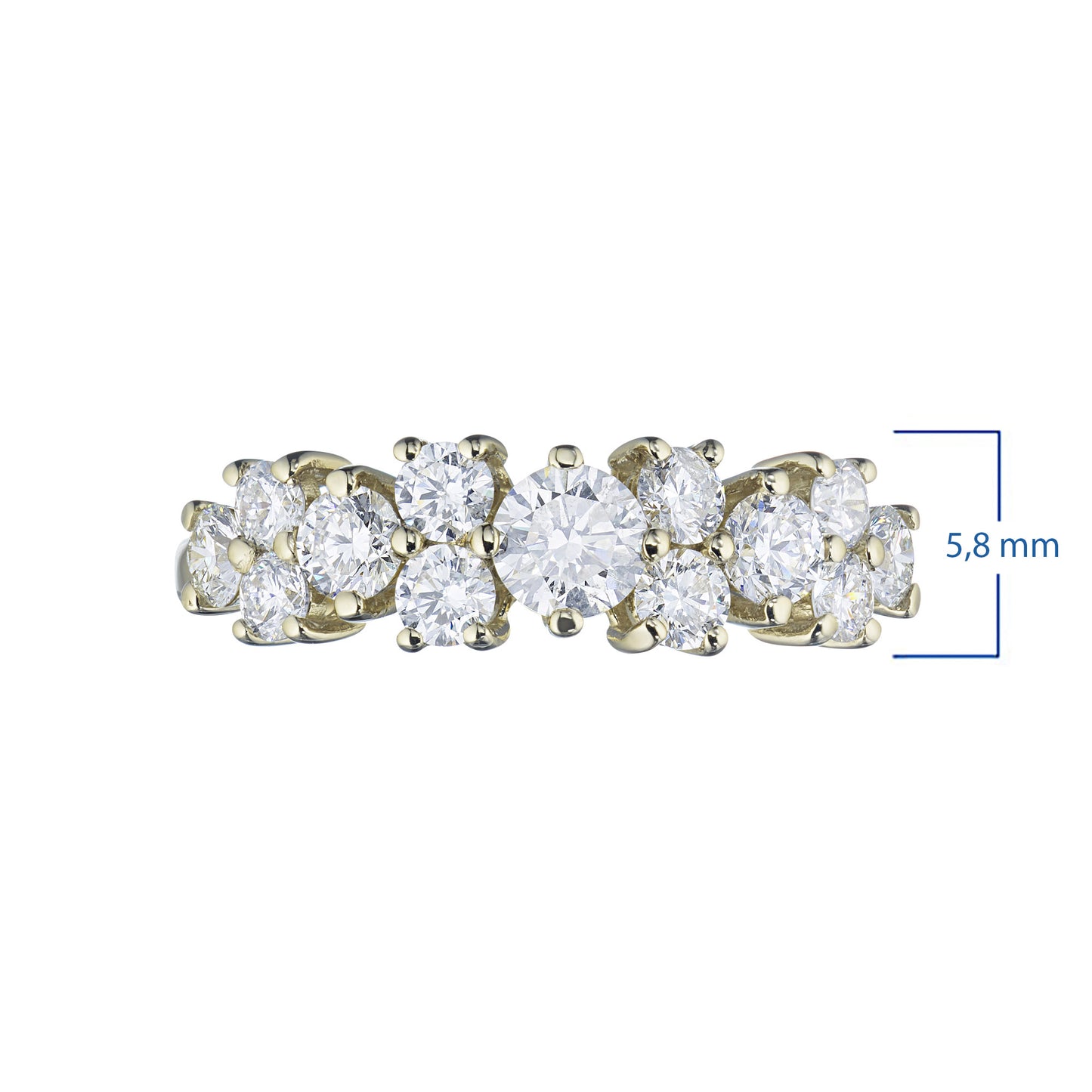 14K Yellow Gold Ring with Natural Diamonds 4.600 CT.TW