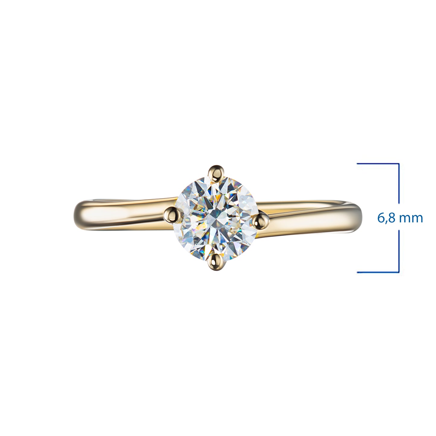 14K Yellow Gold Ring with Lab-Created Diamonds 1.000 CT.TW