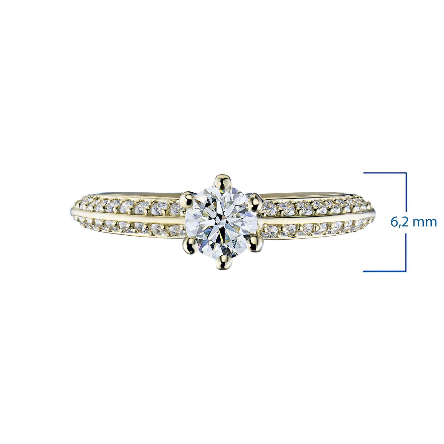 14K Yellow Gold Ring with Natural Diamonds 8.110 CT.TW