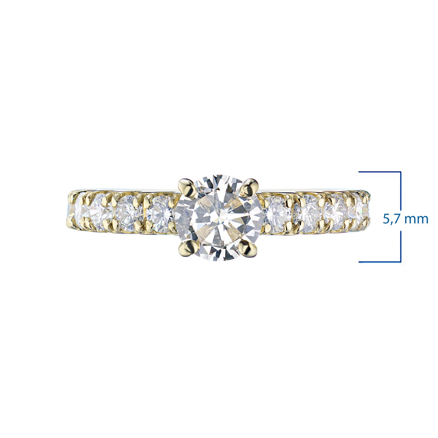 14K Yellow Gold Ring with Lab-Created Diamonds 9.060 CT.TW