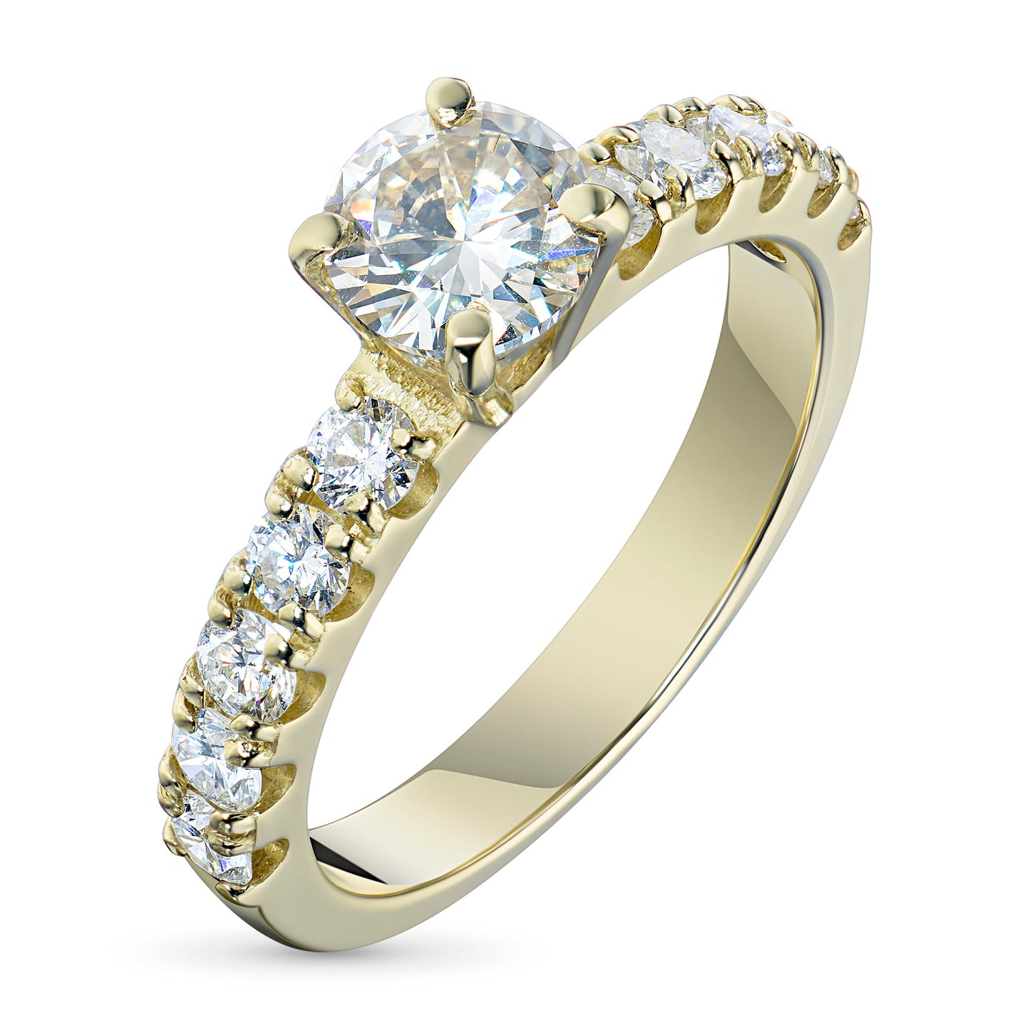 14K Yellow Gold Ring with Lab-Created Diamonds 9.060 CT.TW