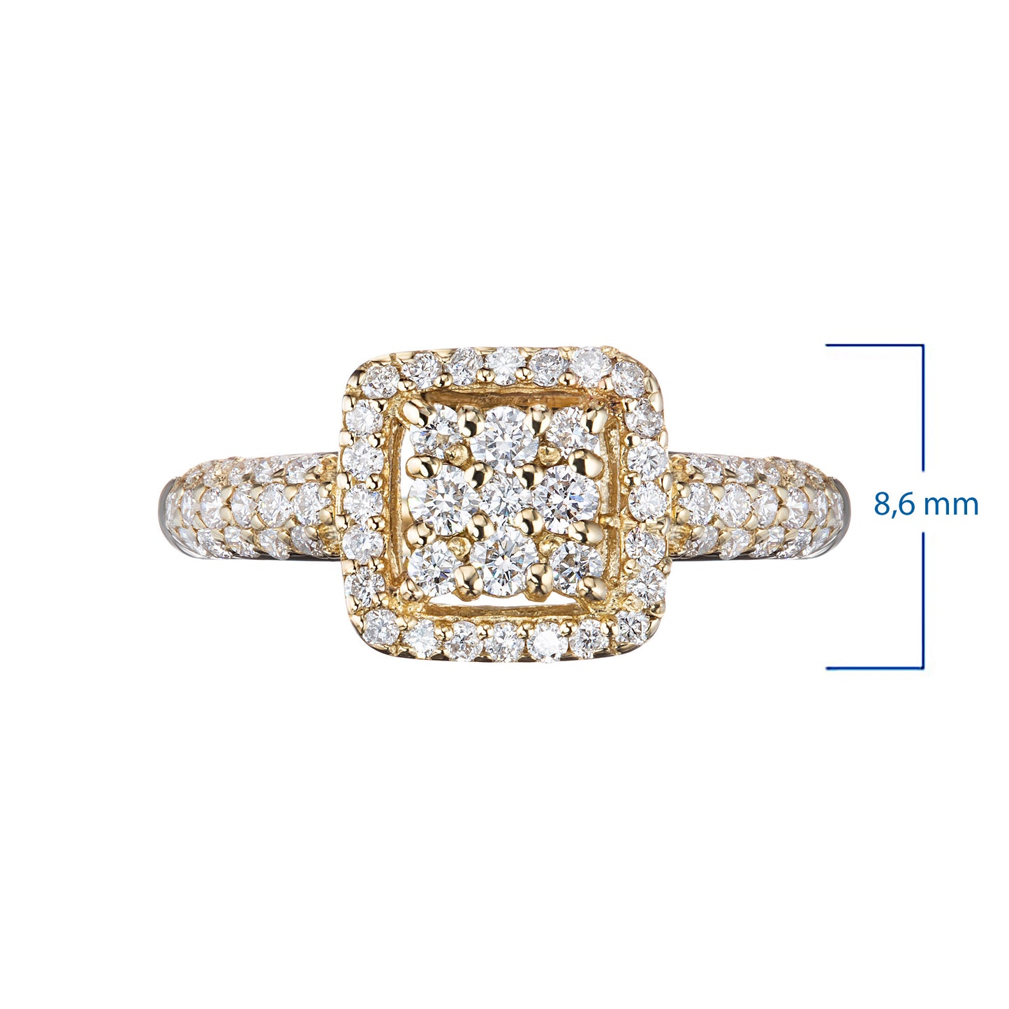 14K Yellow Gold Ring with Lab-Created Diamonds 19.800 CT.TW