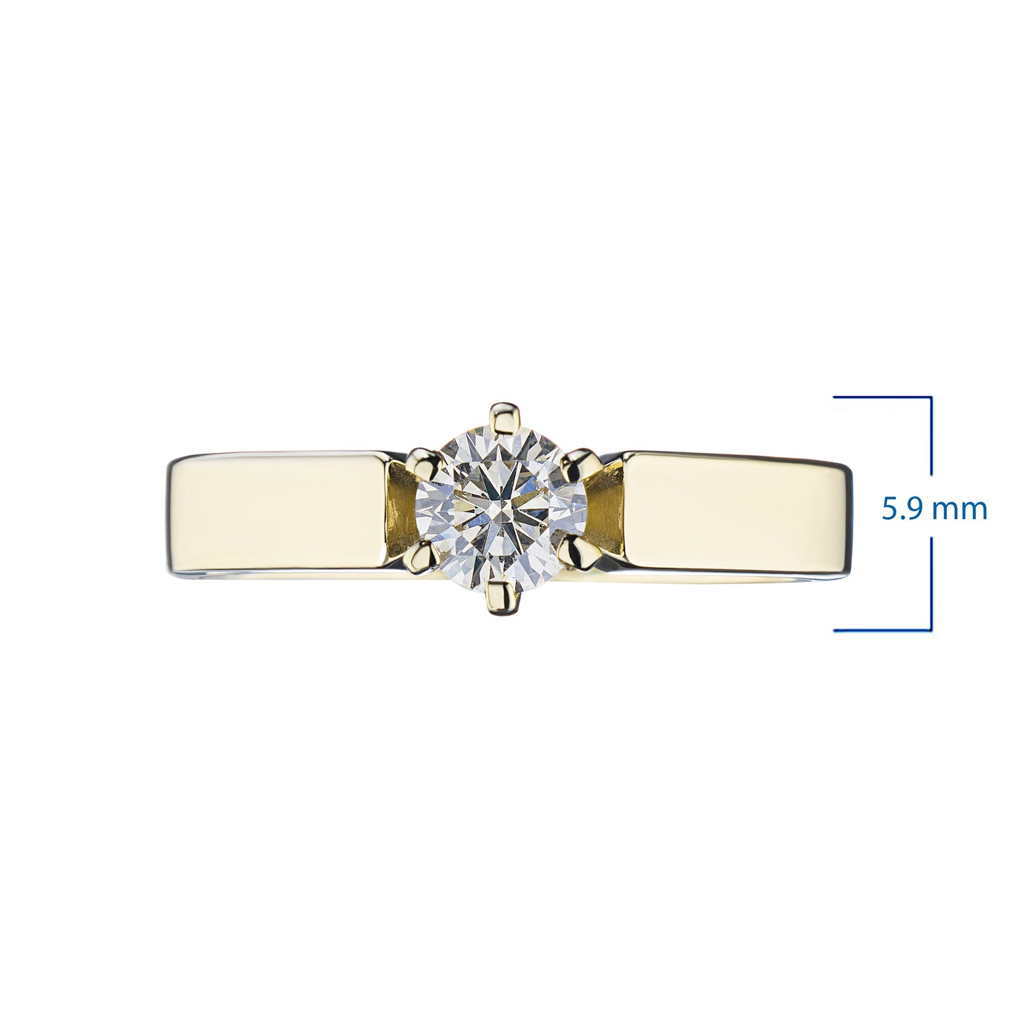 14K Yellow Gold Ring with Lab-Created Diamonds 0.510 CT.TW