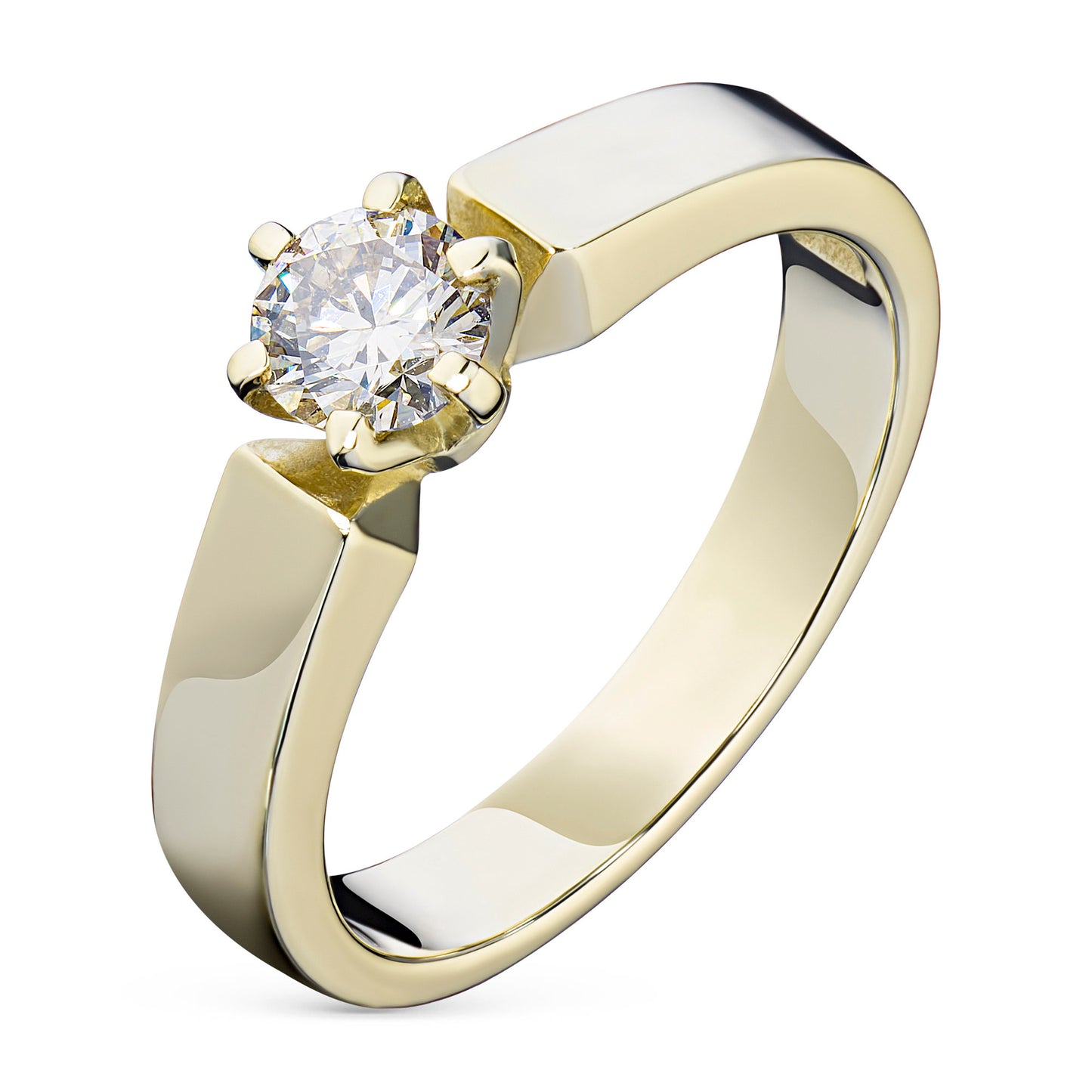 14K Yellow Gold Ring with Lab-Created Diamonds 0.510 CT.TW
