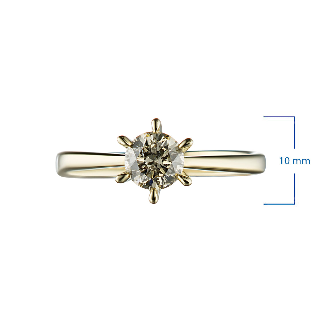 14K Yellow Gold Ring with Natural Diamonds 0.520 CT.TW