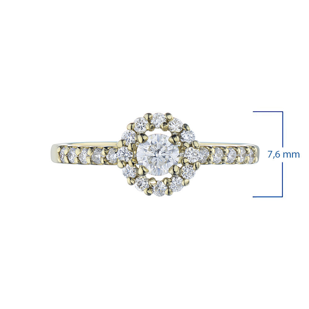 14K Yellow Gold Ring with Natural Diamonds 7.020 CT.TW