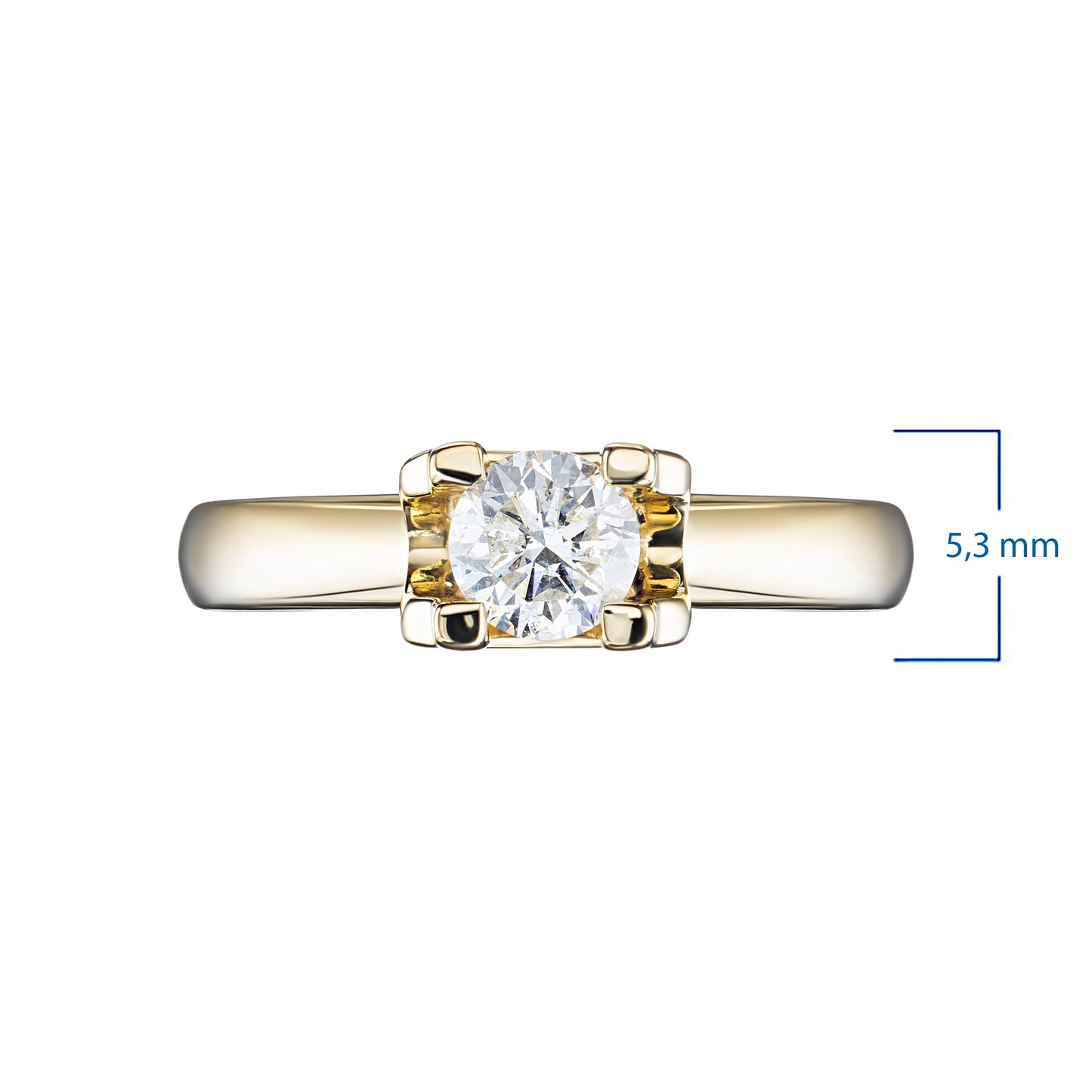 14K Yellow Gold Ring with Natural Diamonds 1.000 CT.TW