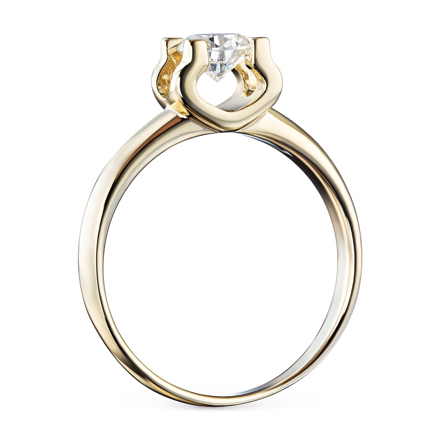 14K Yellow Gold Ring with Natural Diamonds 1.000 CT.TW