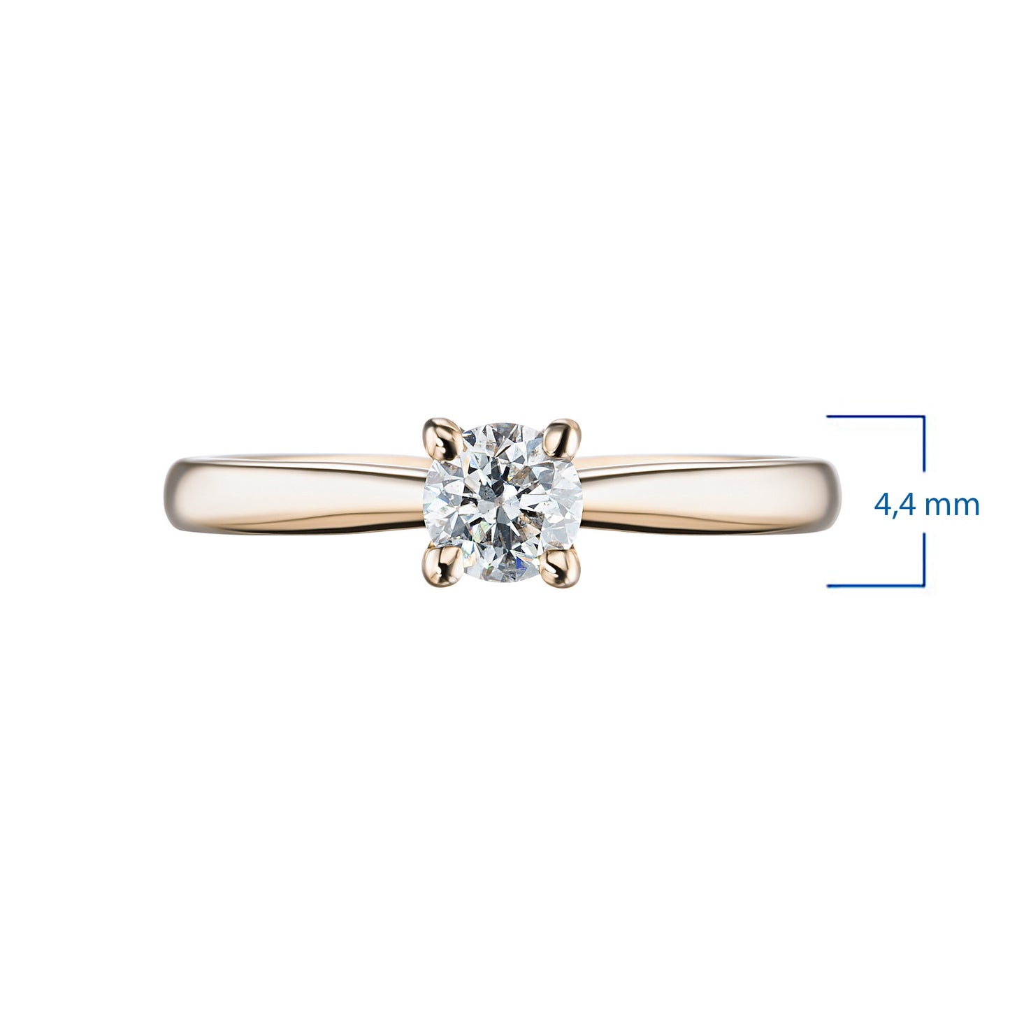 14K Yellow Gold Ring with Natural Diamonds 0.180 CT.TW