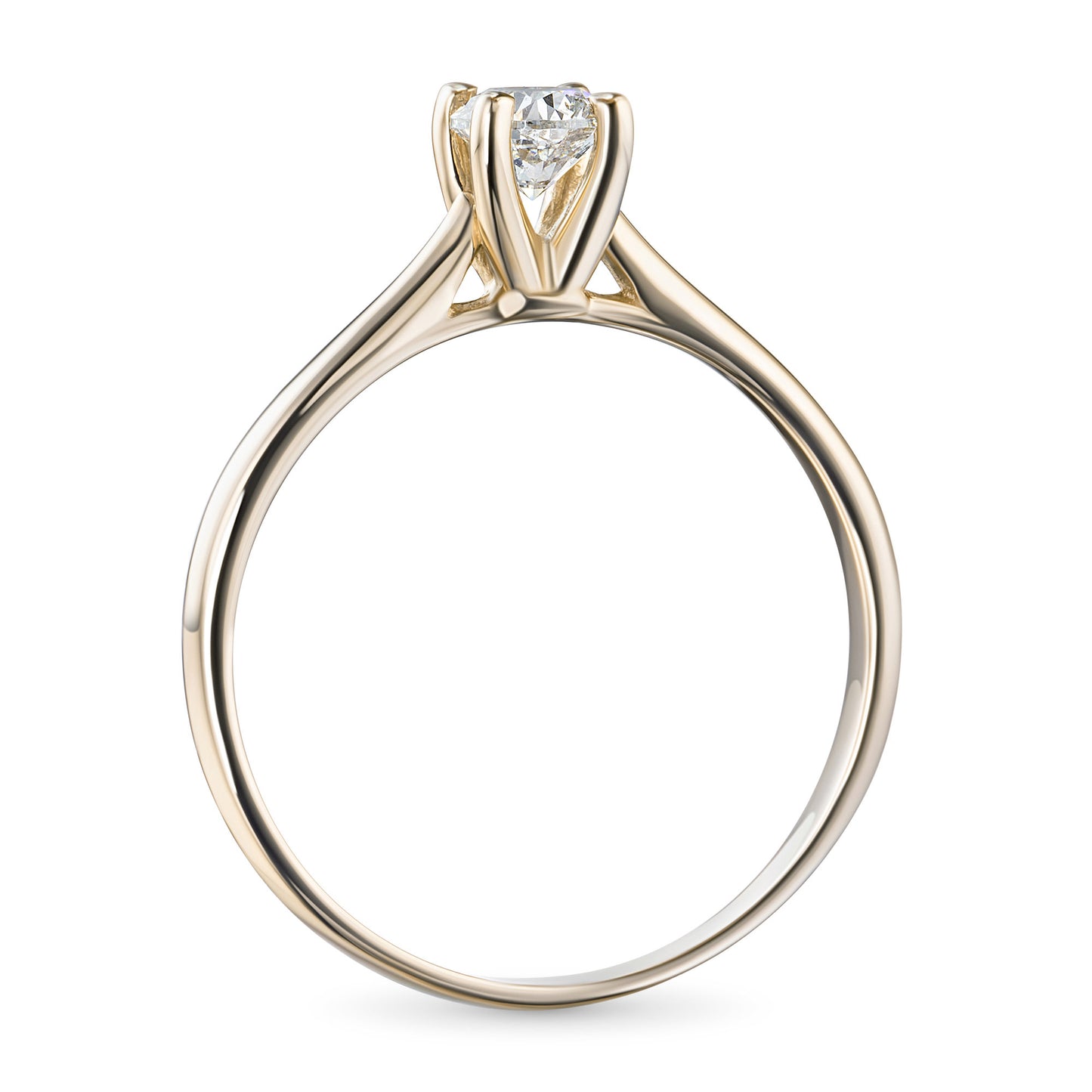 14K Yellow Gold Ring with Natural Diamonds 0.180 CT.TW