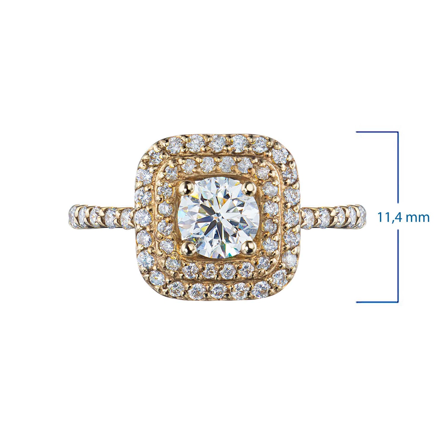 14K Yellow Gold Ring with Lab-Created Diamonds 16.940 CT.TW