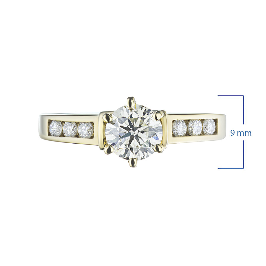 14K Yellow Gold Ring with Lab-Created Diamonds 2.120 CT.TW