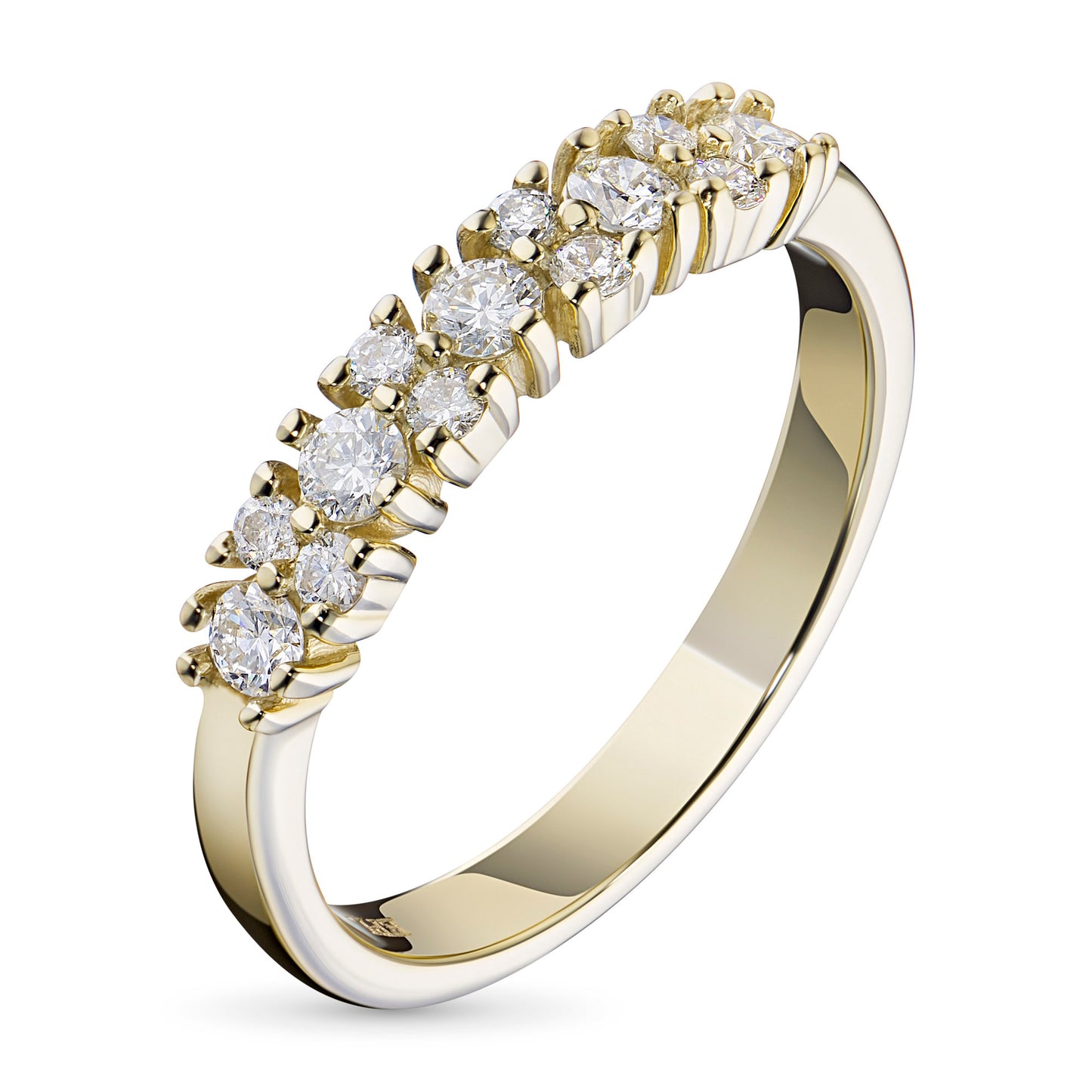 14K Yellow Gold Ring with Natural Diamonds 2.940 CT.TW