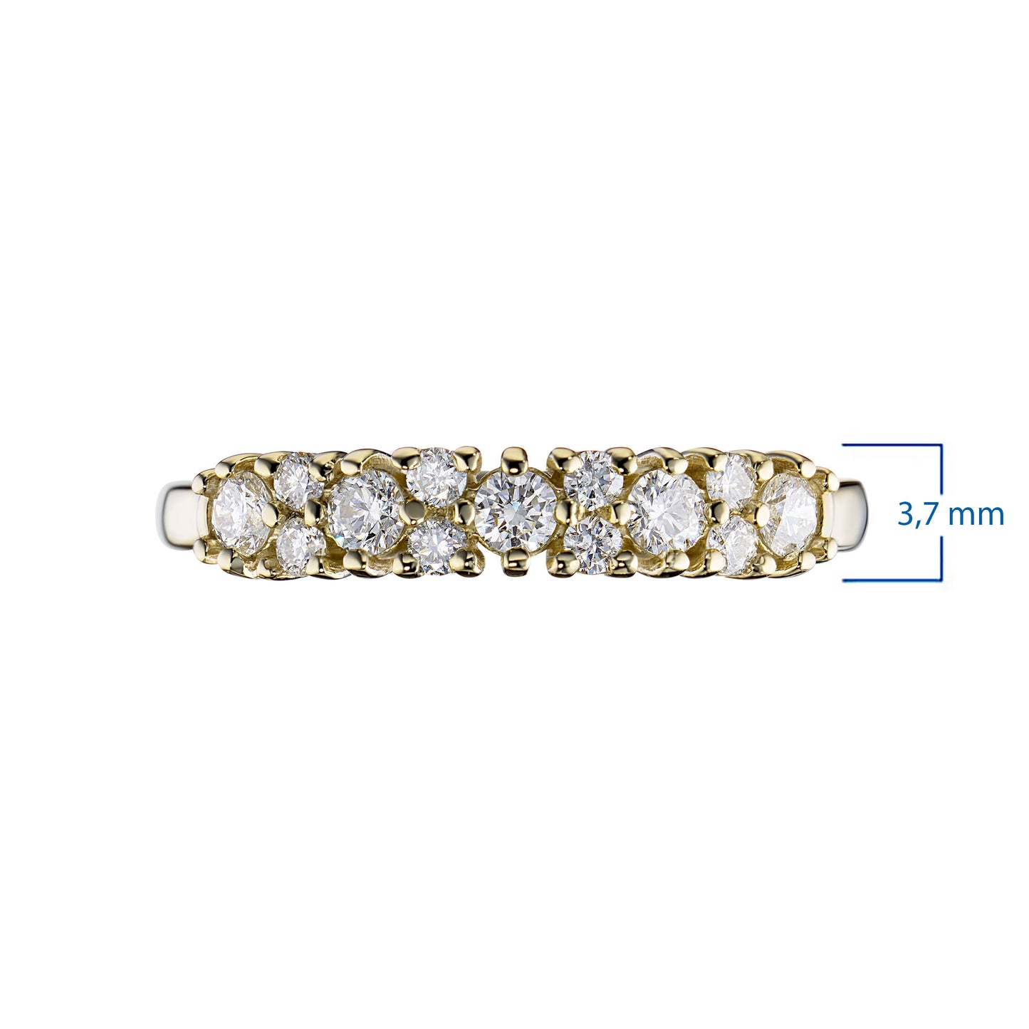 14K Yellow Gold Ring with Natural Diamonds 2.940 CT.TW