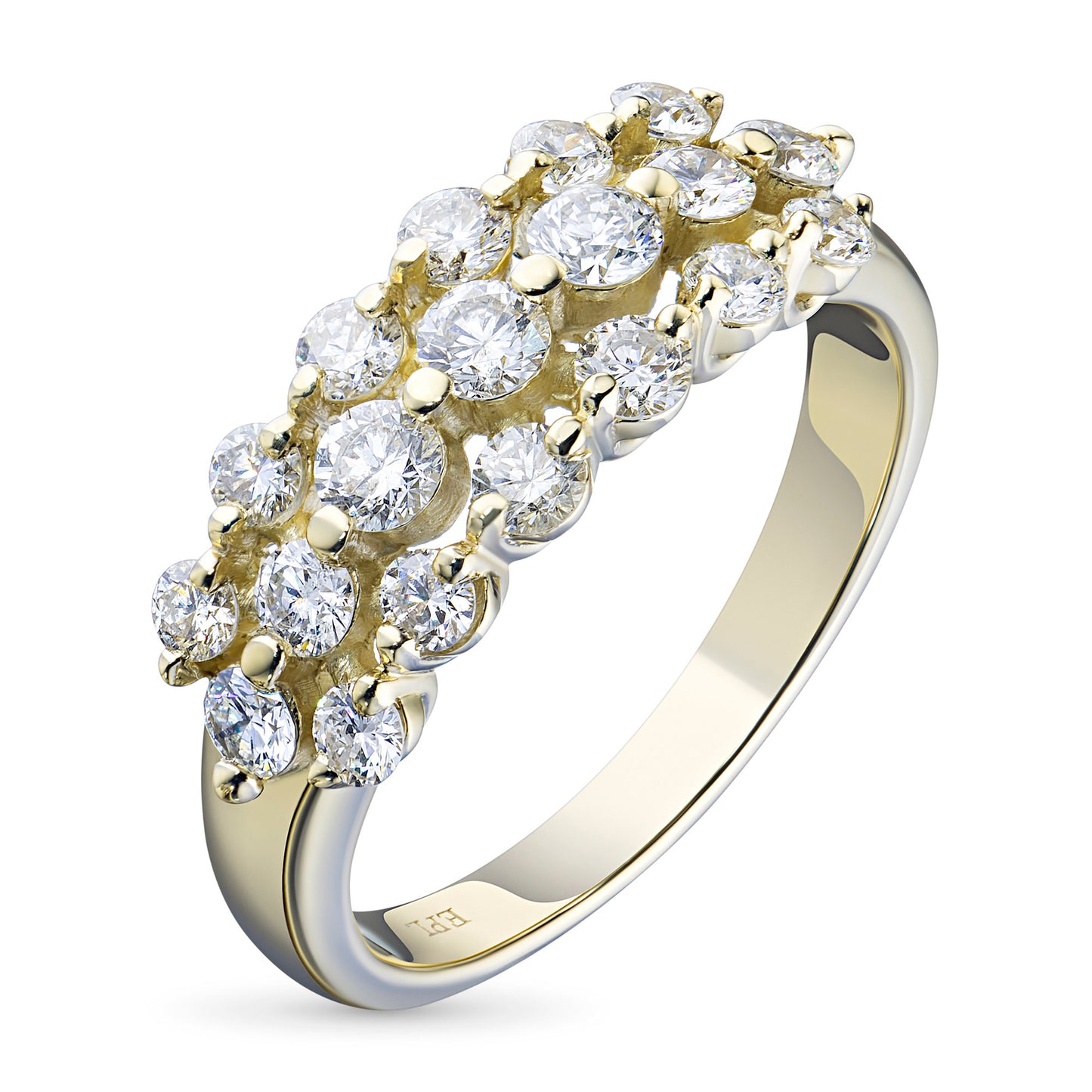 14K Yellow Gold Ring with Natural Diamonds 11.650 CT.TW