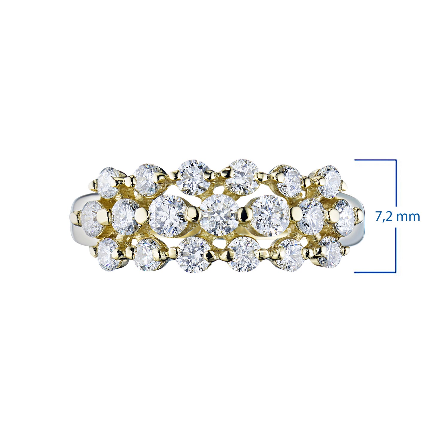 14K Yellow Gold Ring with Natural Diamonds 11.650 CT.TW