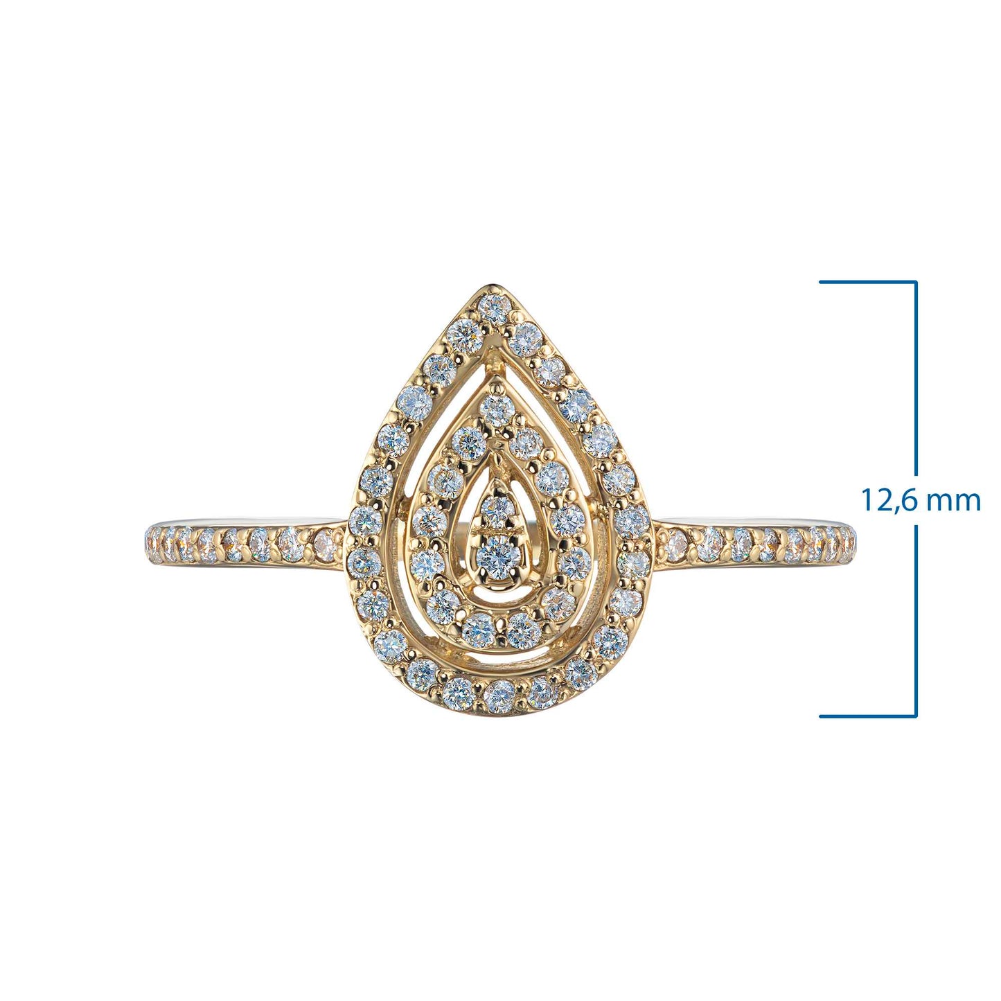 14K Yellow Gold Ring with Natural Diamonds 15.610 CT.TW