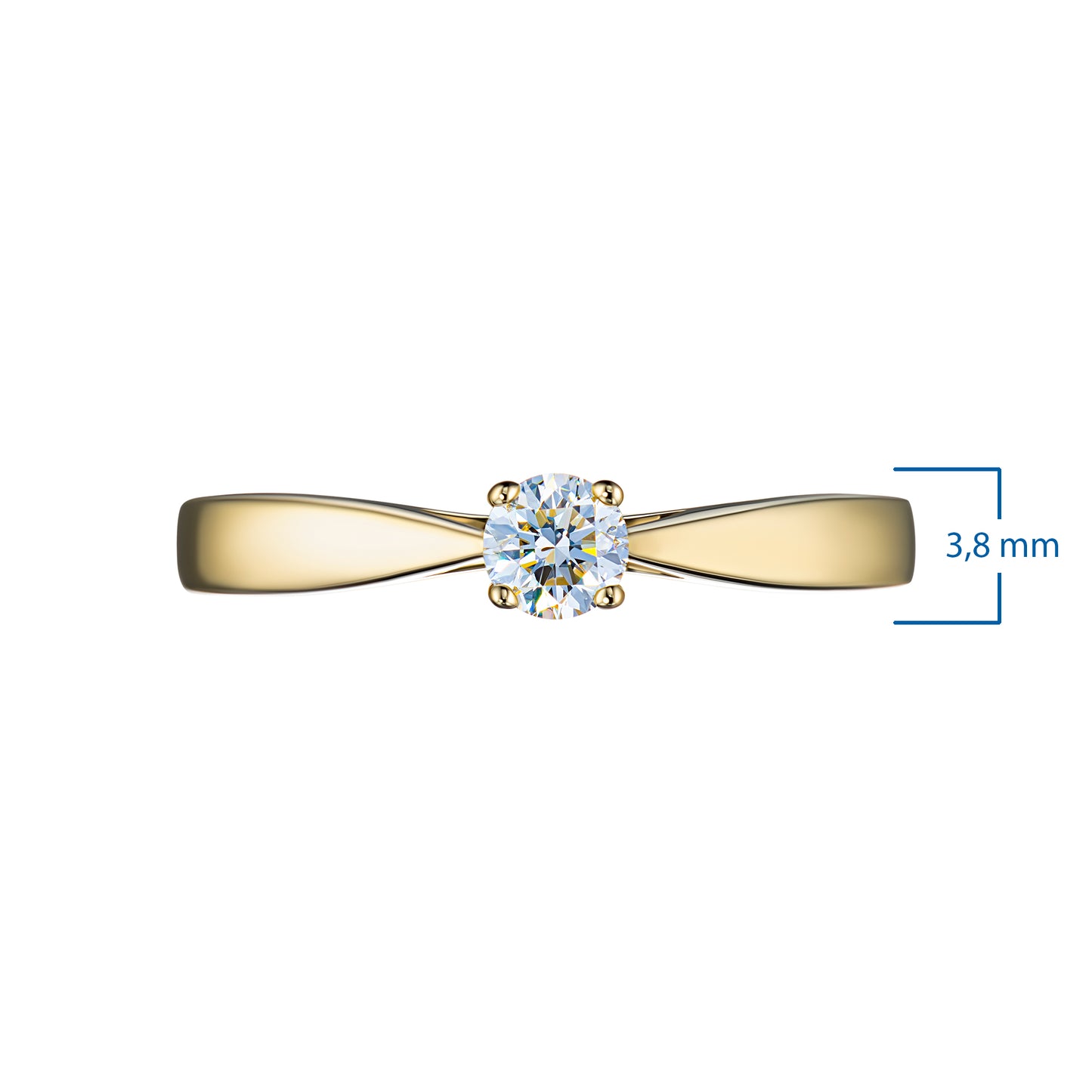 14K Yellow Gold Ring with Lab-Created Diamonds 0.300 CT.TW