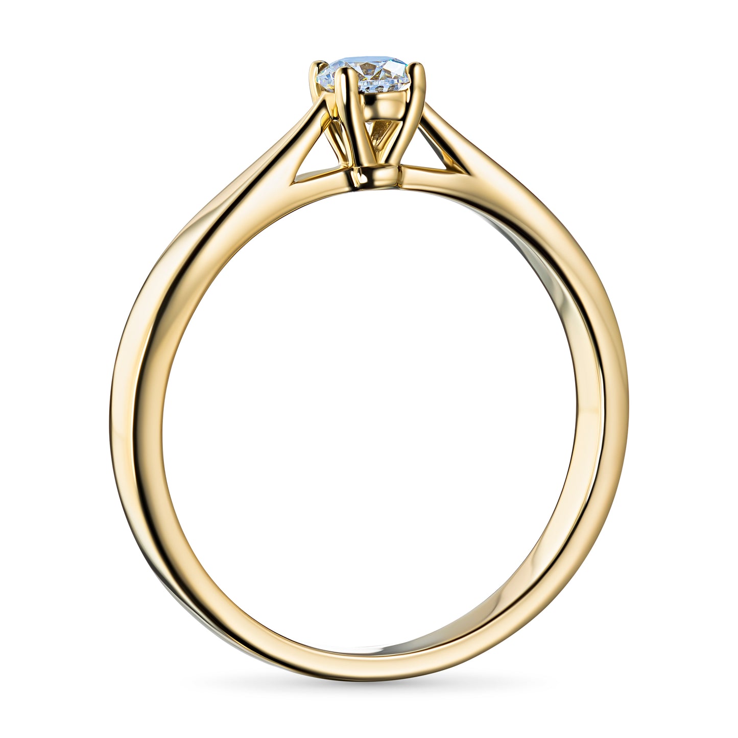 14K Yellow Gold Ring with Lab-Created Diamonds 0.300 CT.TW