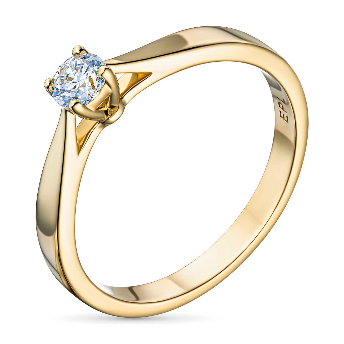 14K Yellow Gold Ring with Lab-Created Diamonds 0.300 CT.TW