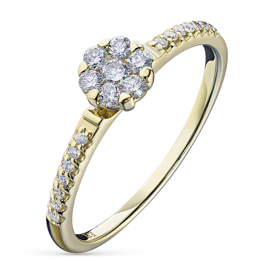 14K Yellow Gold Ring with Natural Diamonds 2.250 CT.TW