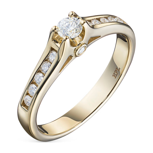 14K Yellow Gold Ring with Natural Diamonds 2.180 CT.TW
