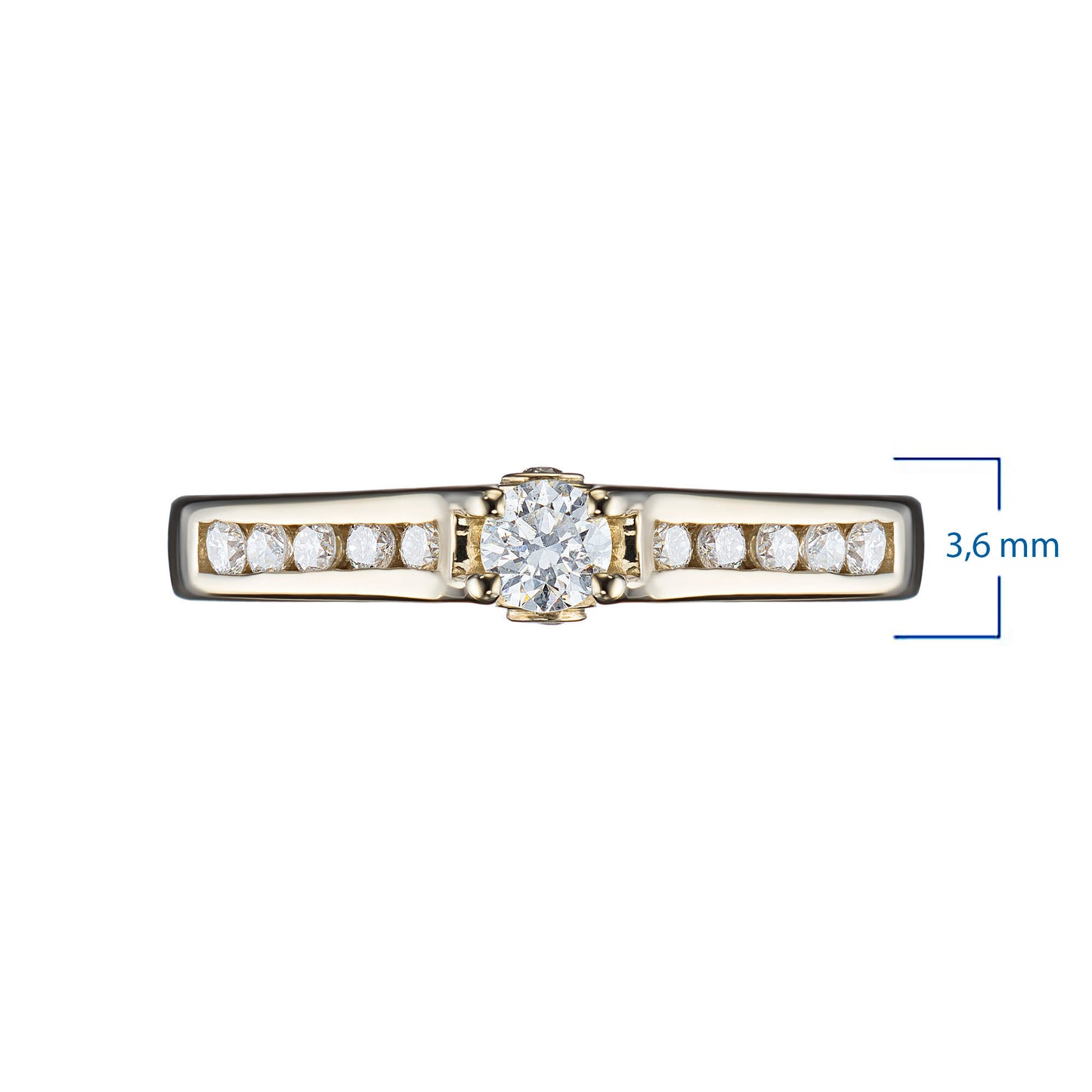 14K Yellow Gold Ring with Natural Diamonds 2.180 CT.TW
