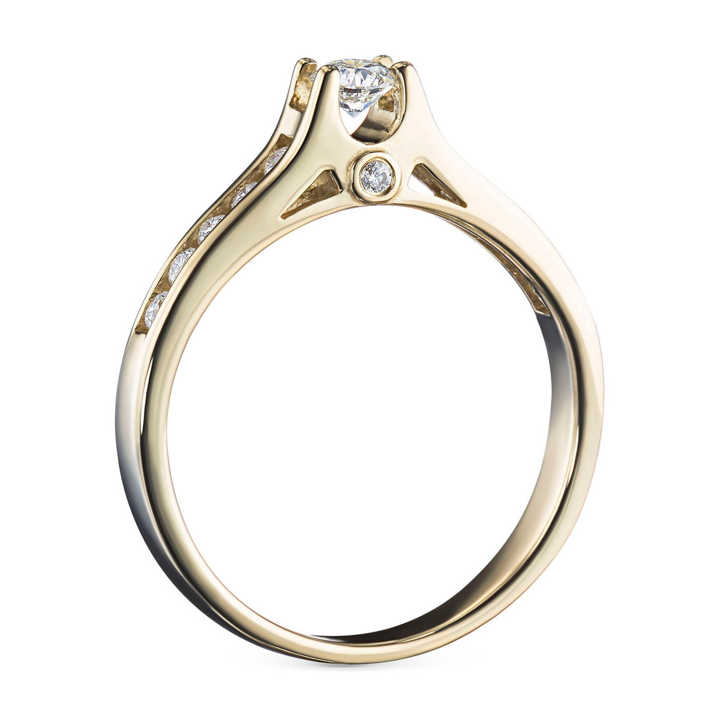 14K Yellow Gold Ring with Natural Diamonds 2.180 CT.TW
