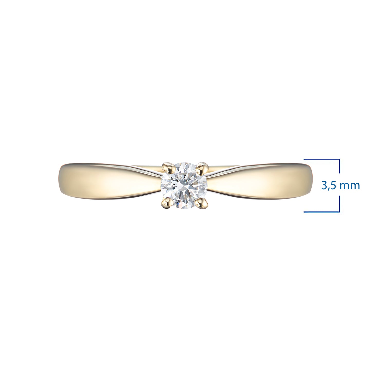 14K Yellow Gold Ring with Lab-Created Diamonds 0.300 CT.TW